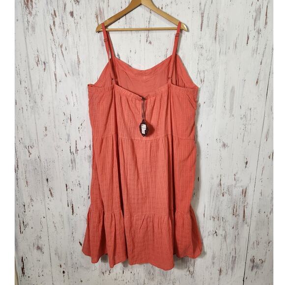 Knox Rose Maxi Dress Womens 4X Corral Pink Tiered Beach Vacation Spring Easter - Picture 2 of 6